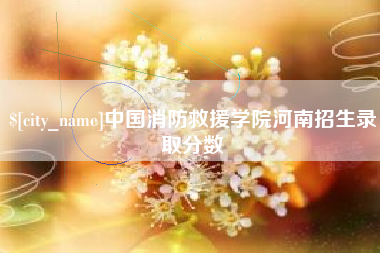 长兴中国消防救援学院河南招生录取分数