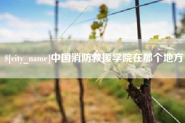 长兴中国消防救援学院在那个地方