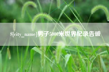 长兴男子5000米世界纪录告破