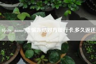 长兴诈骗冻结对方银行卡,多久返还