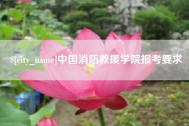 长兴中国消防救援学院报考要求