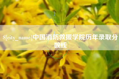 长兴中国消防救援学院历年录取分数线