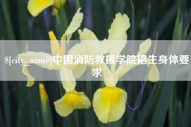 长兴中国消防救援学院招生身体要求