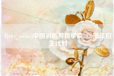 长兴中国消防救援学院2020浙江招生计划