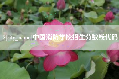 长兴中国消防学校招生分数线代码