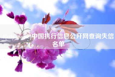 长兴中国执行信息公开网查询失信名单