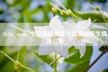 长兴中国消防救援学院湖南招生情况公布