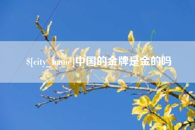 长兴中国的金牌是金的吗