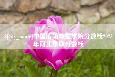 长兴中国消防救援学院分数线2023年河北录取分数线