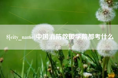 长兴中国消防救援学院都考什么