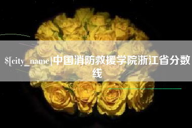 长兴中国消防救援学院浙江省分数线