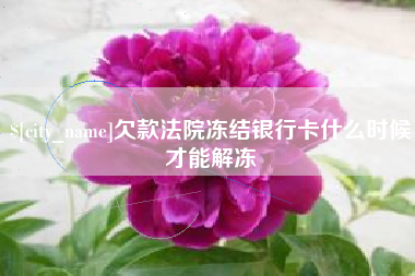 长兴欠款法院冻结银行卡什么时候才能解冻