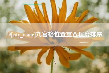 长兴九宫格位置重要程度排序