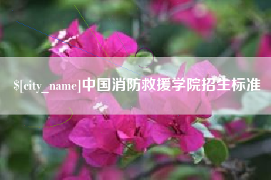 长兴中国消防救援学院招生标准