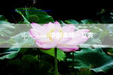 长兴中国金牌一览表