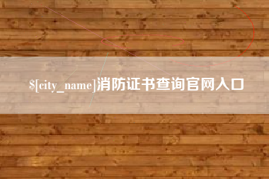 长兴消防证书查询官网入口