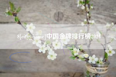 长兴中国金牌排行榜2024