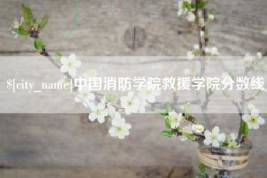 长兴中国消防学院救援学院分数线